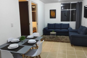 Departamento climatizado, semiamueblado. Internet.